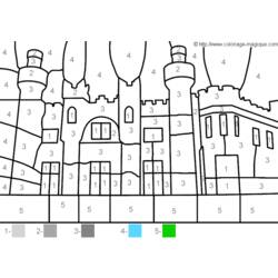 Dibujo para colorear: Castillo (Edificios y Arquitectura) #62192 - Dibujos para Colorear e Imprimir Gratis
