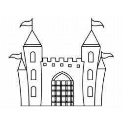 Dibujo para colorear: Castillo (Edificios y Arquitectura) #62211 - Dibujos para colorear