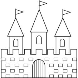 Dibujo para colorear: Castillo (Edificios y Arquitectura) #62213 - Dibujos para colorear