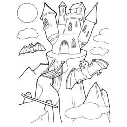 Dibujo para colorear: Castillo (Edificios y Arquitectura) #62214 - Dibujos para colorear