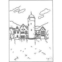 Dibujo para colorear: Castillo (Edificios y Arquitectura) #62215 - Dibujos para Colorear e Imprimir Gratis