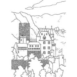 Dibujo para colorear: Castillo (Edificios y Arquitectura) #62218 - Dibujos para Colorear e Imprimir Gratis