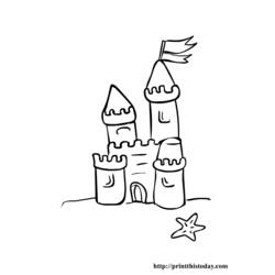 Dibujo para colorear: Castillo (Edificios y Arquitectura) #62234 - Dibujos para Colorear e Imprimir Gratis