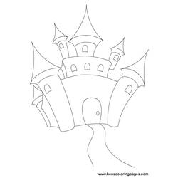 Dibujo para colorear: Castillo (Edificios y Arquitectura) #62250 - Dibujos para Colorear e Imprimir Gratis