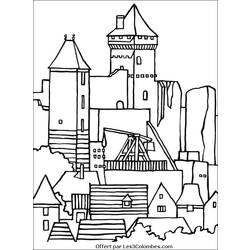 Dibujo para colorear: Castillo (Edificios y Arquitectura) #62276 - Dibujos para Colorear e Imprimir Gratis