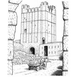 Dibujo para colorear: Castillo (Edificios y Arquitectura) #62292 - Dibujos para colorear