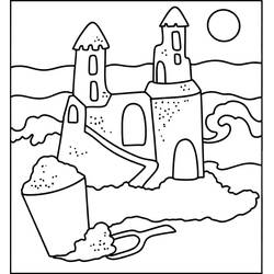 Dibujos para colorear: Castillo de Arena - Dibujos para Colorear e Imprimir Gratis