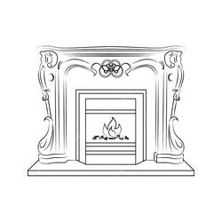 Dibujos para colorear: Chimenea - Dibujos para Colorear e Imprimir Gratis