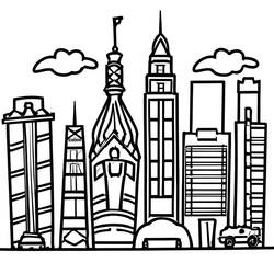 Dibujo Ciudad (Edificios y Arquitectura) #200578 para imprimir y colorear