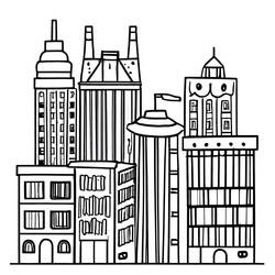 Dibujo Ciudad (Edificios y Arquitectura) #200579 para imprimir y colorear
