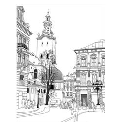 Dibujo Ciudad (Edificios y Arquitectura) #200580 para imprimir y colorear