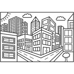 Dibujo Ciudad (Edificios y Arquitectura) #200609 para imprimir y colorear