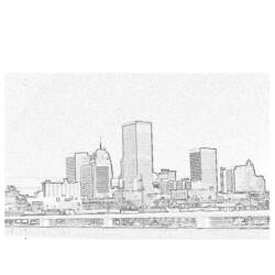 Dibujo para colorear: Ciudad (Edificios y Arquitectura) #64855 - Dibujos para colorear