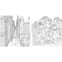 Dibujo para colorear: Ciudad (Edificios y Arquitectura) #64910 - Dibujos para colorear