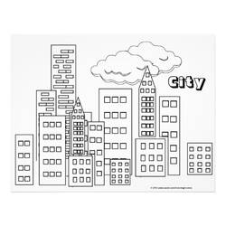 Dibujo para colorear: Ciudad (Edificios y Arquitectura) #64915 - Dibujos para colorear