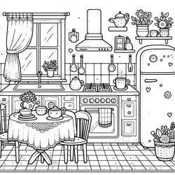Dibujo Cocina (Edificios y Arquitectura) #211554 para imprimir y colorear