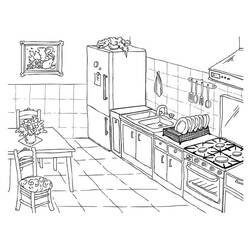 Dibujo Cocina (Edificios y Arquitectura) #211563 para imprimir y colorear