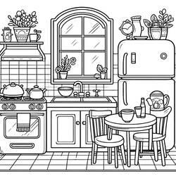 Dibujo Cocina (Edificios y Arquitectura) #211575 para imprimir y colorear