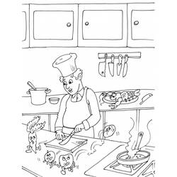 Dibujo para colorear: Cocina (Edificios y Arquitectura) #63637 - Dibujos para colorear