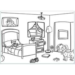 Dibujo Dormitorio (Edificios y Arquitectura) #203885 para imprimir y colorear