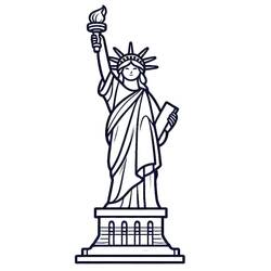 Dibujos para colorear: Estatua de la Libertad - Dibujos para Colorear e Imprimir Gratis