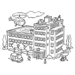 Dibujo Hospital (Edificios y Arquitectura) #190212 para imprimir y colorear