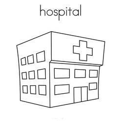Dibujo Hospital (Edificios y Arquitectura) #190216 para imprimir y colorear