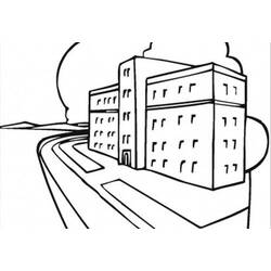 Dibujo para colorear: Hospital (Edificios y Arquitectura) #61947 - Dibujos para colorear