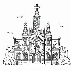 Dibujo Iglesia (Edificios y Arquitectura) #189017 para imprimir y colorear