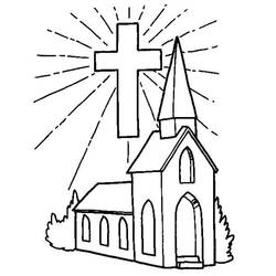 Dibujo para colorear: Iglesia (Edificios y Arquitectura) #64158 - Dibujos para colorear