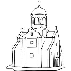 Dibujo para colorear: Iglesia (Edificios y Arquitectura) #64167 - Dibujos para colorear