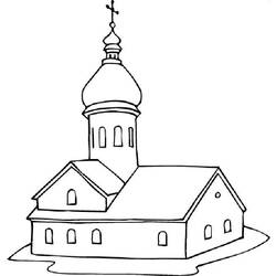 Dibujo para colorear: Iglesia (Edificios y Arquitectura) #64185 - Dibujos para colorear