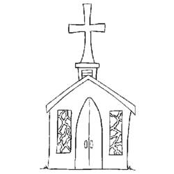Dibujo para colorear: Iglesia (Edificios y Arquitectura) #64214 - Dibujos para colorear