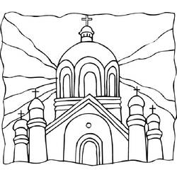 Dibujo para colorear: Iglesia (Edificios y Arquitectura) #64226 - Dibujos para colorear