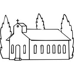 Dibujo para colorear: Iglesia (Edificios y Arquitectura) #64259 - Dibujos para colorear