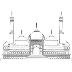 Dibujo para colorear: Mezquita (Edificios y Arquitectura) #64512 - Dibujos para colorear