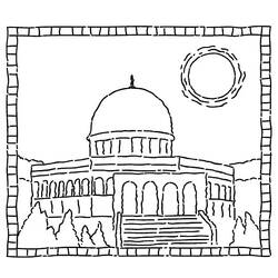 Dibujo para colorear: Mezquita (Edificios y Arquitectura) #64518 - Dibujos para colorear