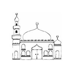 Dibujo para colorear: Mezquita (Edificios y Arquitectura) #64519 - Dibujos para colorear