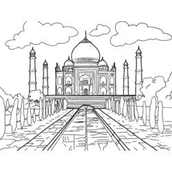 Dibujo para colorear: Mezquita (Edificios y Arquitectura) #64530 - Dibujos para colorear