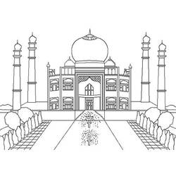 Dibujo para colorear: Mezquita (Edificios y Arquitectura) #64540 - Dibujos para colorear