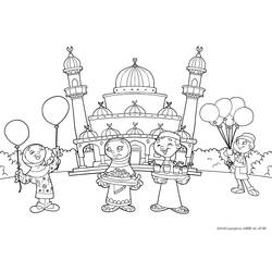 Dibujo para colorear: Mezquita (Edificios y Arquitectura) #64573 - Dibujos para colorear