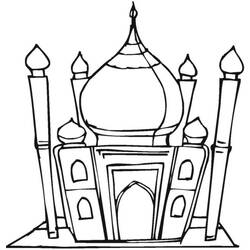 Dibujo para colorear: Mezquita (Edificios y Arquitectura) #64577 - Dibujos para colorear