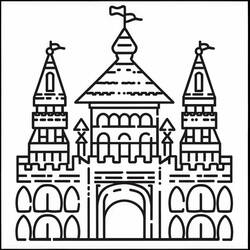 Dibujo para colorear: Palacio (Edificios y Arquitectura) #212213 - Dibujos para Colorear e Imprimir Gratis