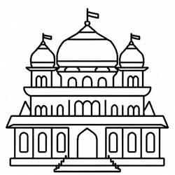 Dibujo para colorear: Palacio (Edificios y Arquitectura) #212216 - Dibujos para Colorear e Imprimir Gratis