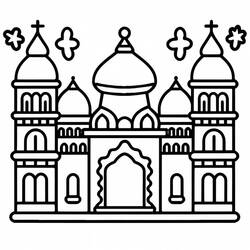 Dibujo para colorear: Palacio (Edificios y Arquitectura) #212217 - Dibujos para Colorear e Imprimir Gratis