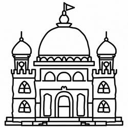 Dibujo para colorear: Palacio (Edificios y Arquitectura) #212224 - Dibujos para Colorear e Imprimir Gratis