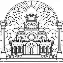 Dibujo para colorear: Palacio (Edificios y Arquitectura) #212226 - Dibujos para Colorear e Imprimir Gratis