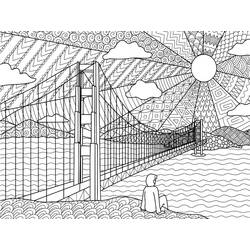 Dibujo Puente (Edificios y Arquitectura) #204344 para imprimir y colorear