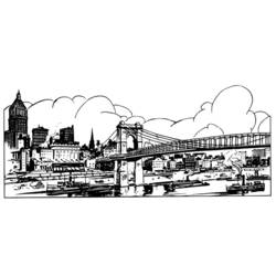 Dibujo para colorear: Puente (Edificios y Arquitectura) #62846 - Dibujos para Colorear e Imprimir Gratis