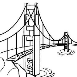Dibujo para colorear: Puente (Edificios y Arquitectura) #62877 - Dibujos para colorear